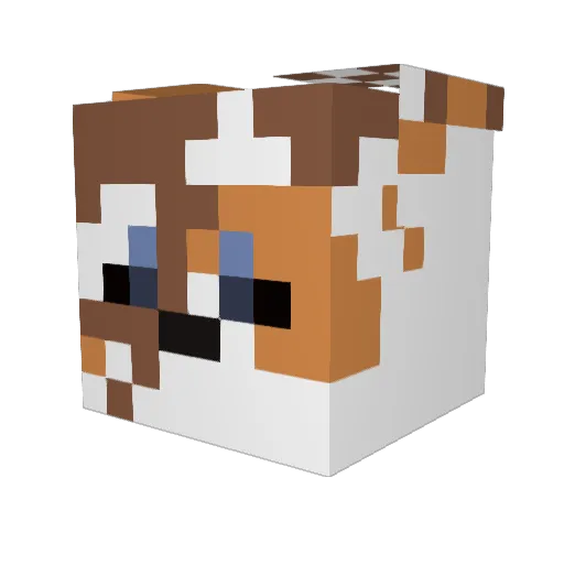 deckird Minecraft avatar head, 3D render