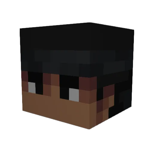 decl Minecraft avatar head, 3D render