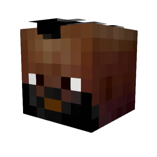 declairk Minecraft avatar head, 3D render