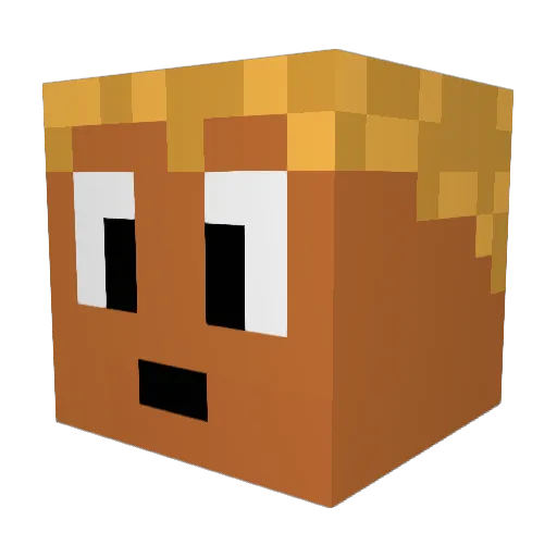 declic14 Minecraft avatar head, 3D render