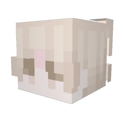 decreed Minecraft avatar head, 3D render