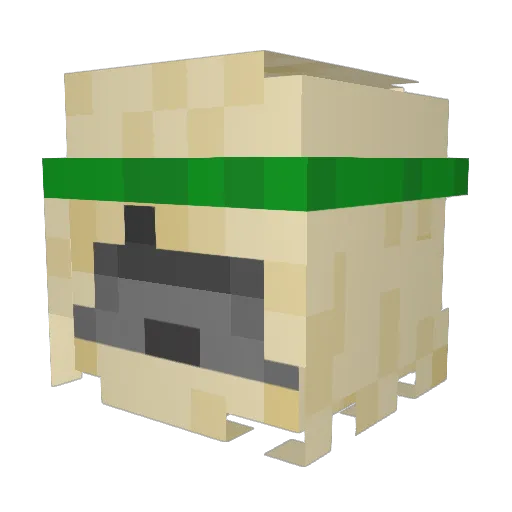 decrya Minecraft avatar head, 3D render
