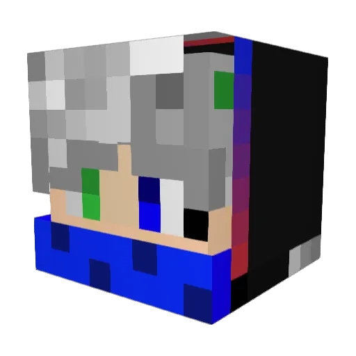 dedaf2 Minecraft avatar head, 3D render