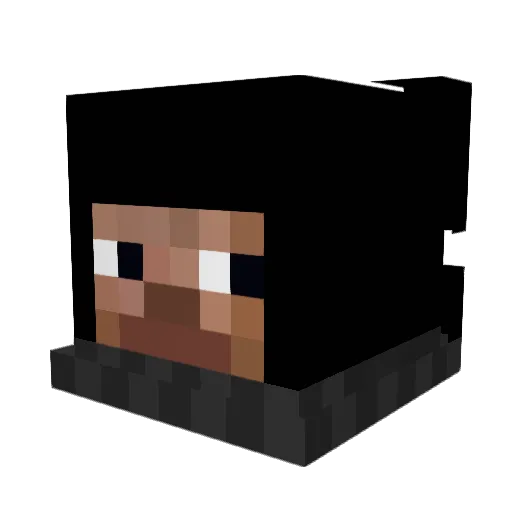 dedbrain Minecraft avatar head, 3D render
