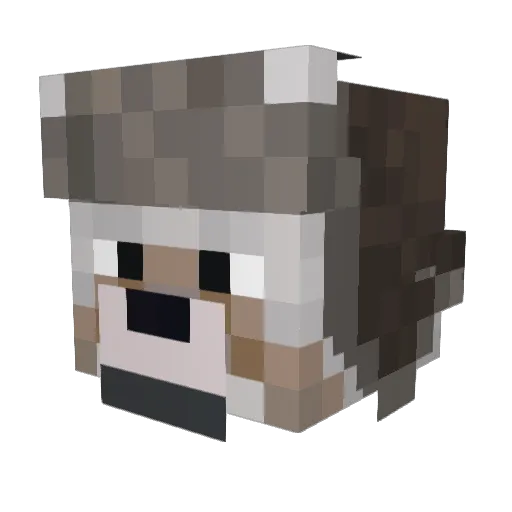 dededo Minecraft avatar head, 3D render