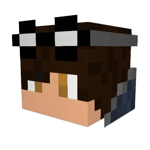 dediy Minecraft avatar head, 3D render