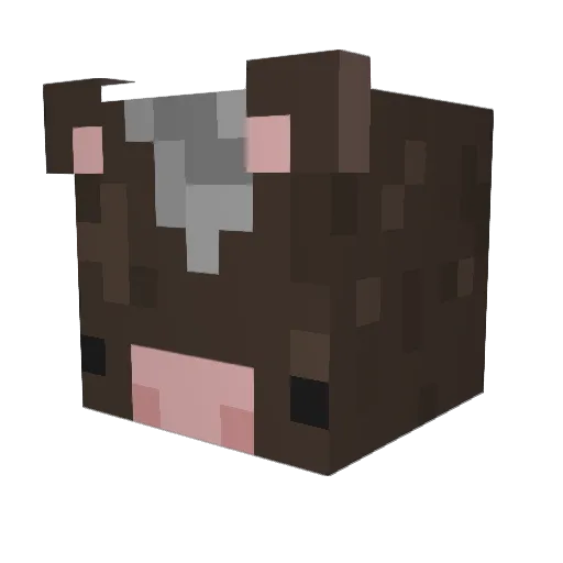 dedolein Minecraft avatar head, 3D render
