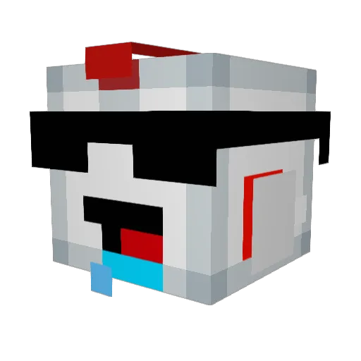 dedosattack Minecraft avatar head, 3D render