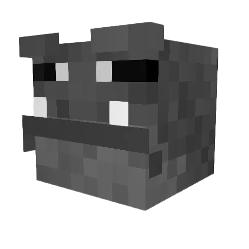 dedroof Minecraft avatar head, 3D render