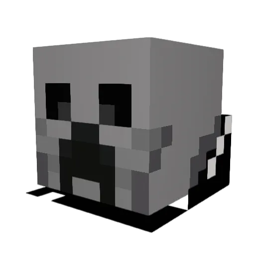 dedskinmask Minecraft avatar head, 3D render