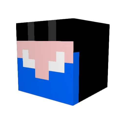 dedvisionz Minecraft avatar head, 3D render