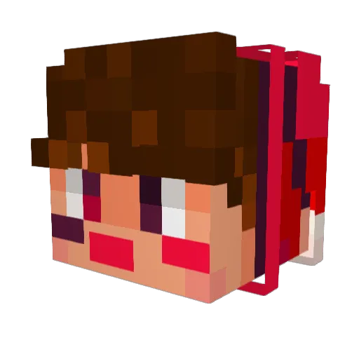 deeaan Minecraft avatar head, 3D render