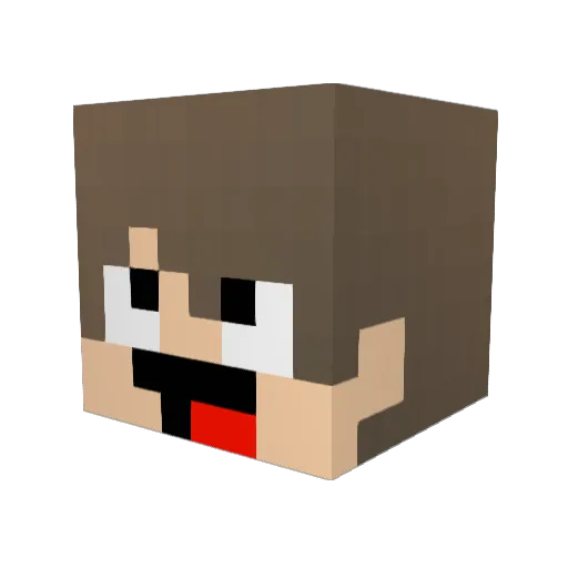 deebius Minecraft avatar head, 3D render