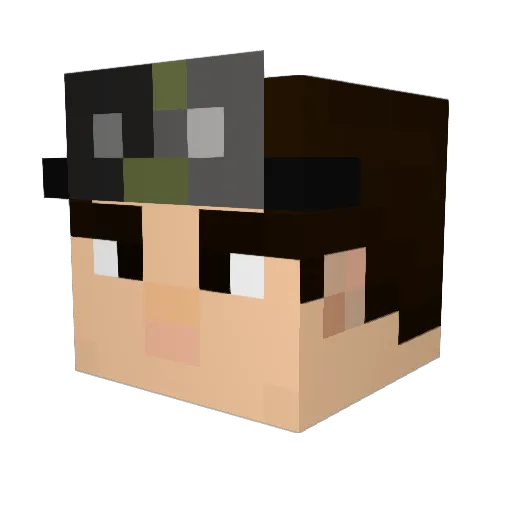 deebowebb Minecraft avatar head, 3D render