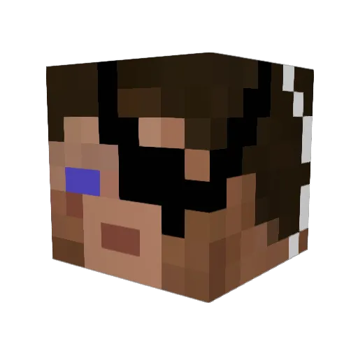deecoyote Minecraft avatar head, 3D render