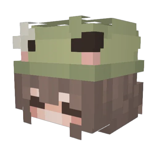 deedeepops Minecraft avatar head, 3D render