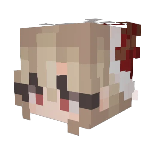 deeepblue Minecraft avatar head, 3D render