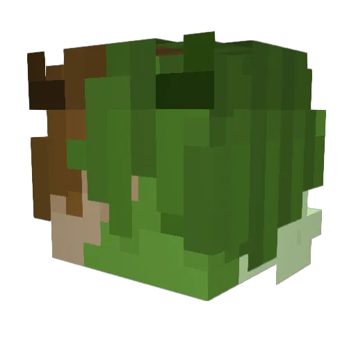 deekslive Minecraft avatar head, 3D render
