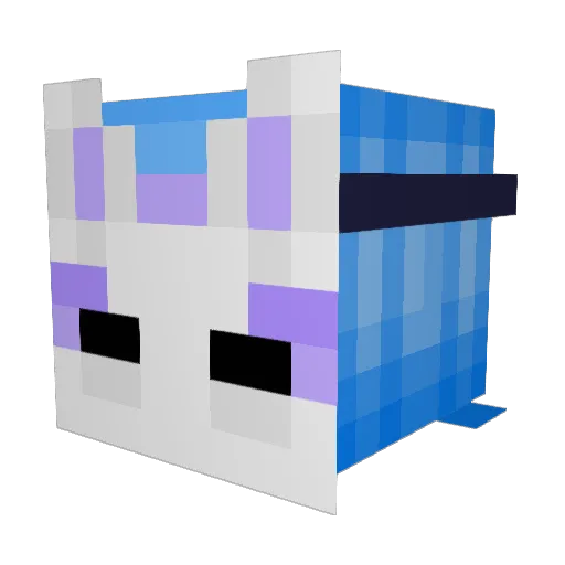 deenaaasaur Minecraft avatar head, 3D render