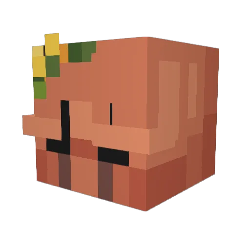deenpin Minecraft avatar head, 3D render