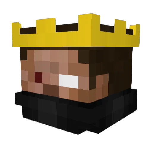 deep_winner Minecraft avatar head, 3D render