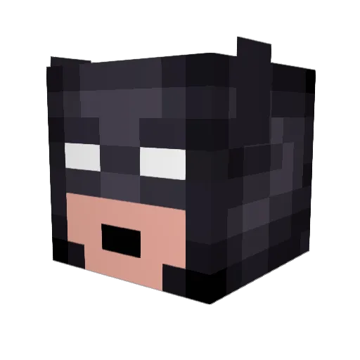 deepable Minecraft avatar head, 3D render