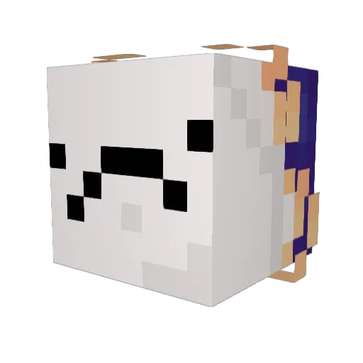 deepavaliisfake Minecraft avatar head, 3D render