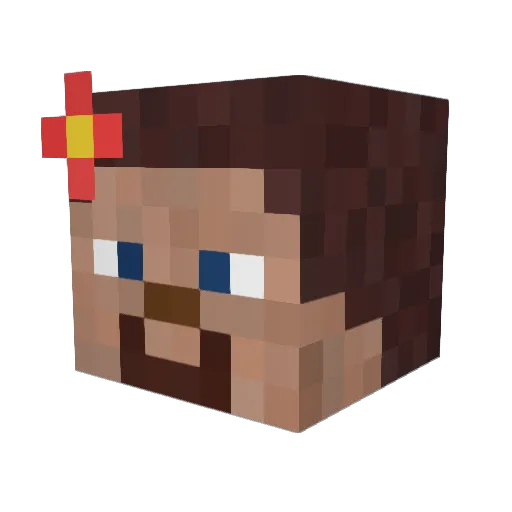 deepdarkfantasy1 Minecraft avatar head, 3D render