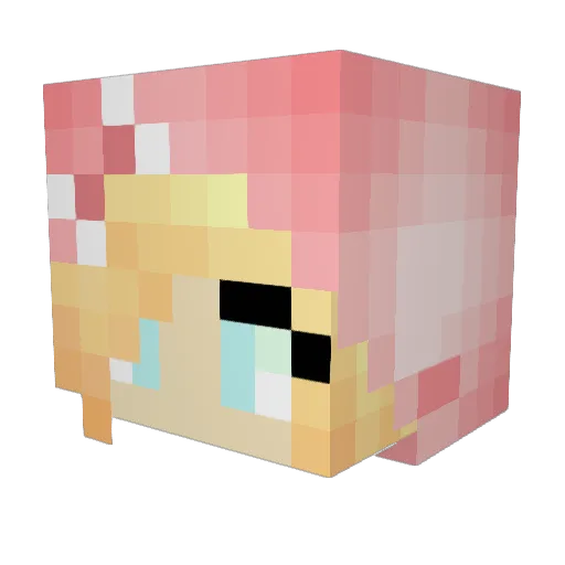 deepdiving Minecraft avatar head, 3D render