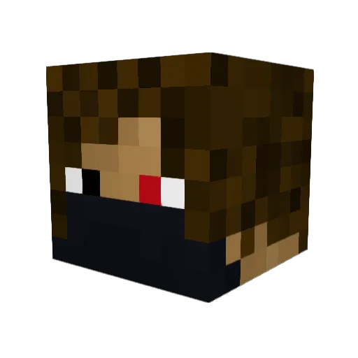 deepseaking1 Minecraft avatar head, 3D render