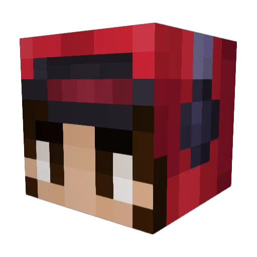 deepsnore Minecraft avatar head, 3D render