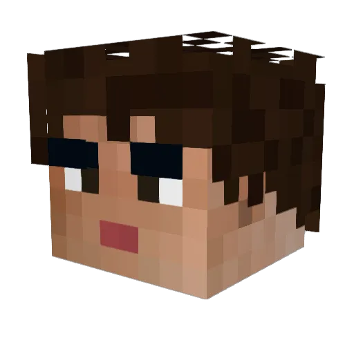 deepvoicechad Minecraft avatar head, 3D render