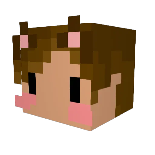 deer_winnie Minecraft avatar head, 3D render