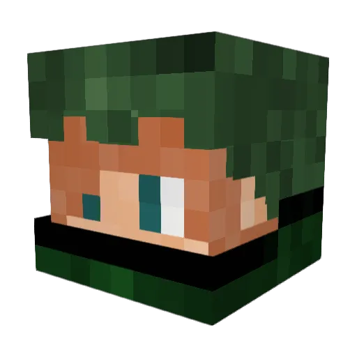 deere8 Minecraft avatar head, 3D render