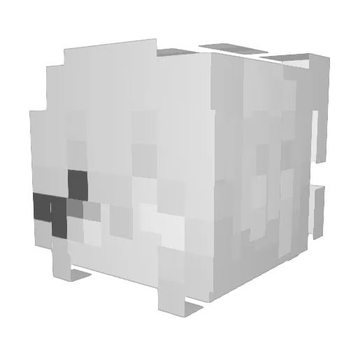 deerporo Minecraft avatar head, 3D render