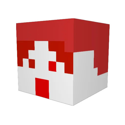 deeru_san Minecraft avatar head, 3D render