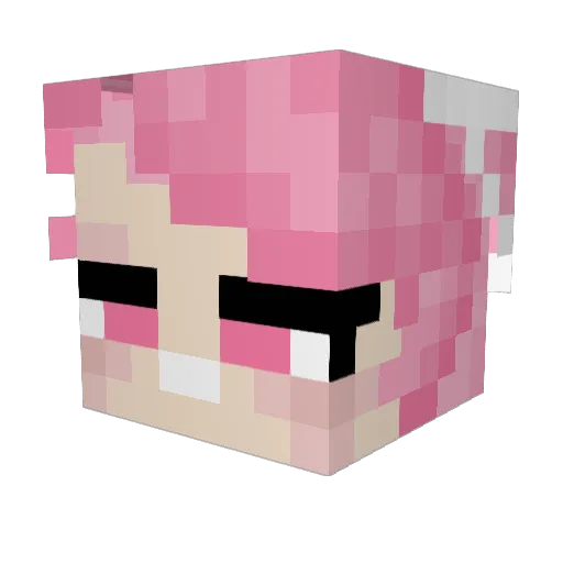deervious Minecraft avatar head, 3D render