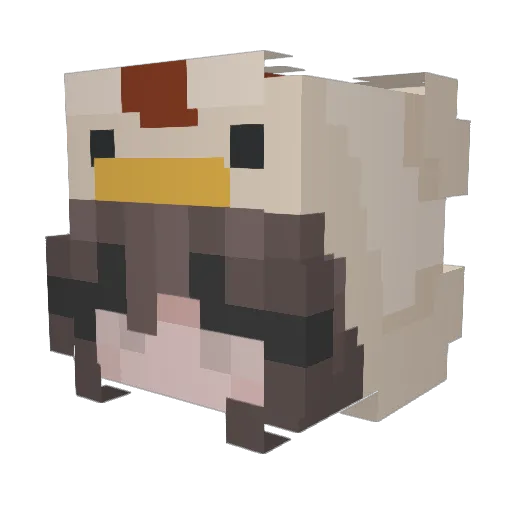 deewitchy Minecraft avatar head, 3D render