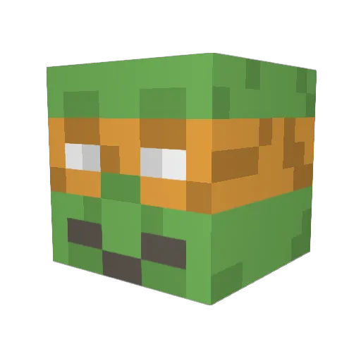 deexnuts Minecraft avatar head, 3D render
