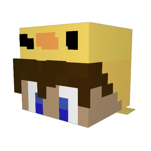 deeznuuttzz Minecraft avatar head, 3D render