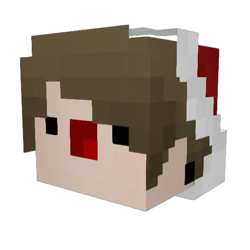 deezooki Minecraft avatar head, 3D render