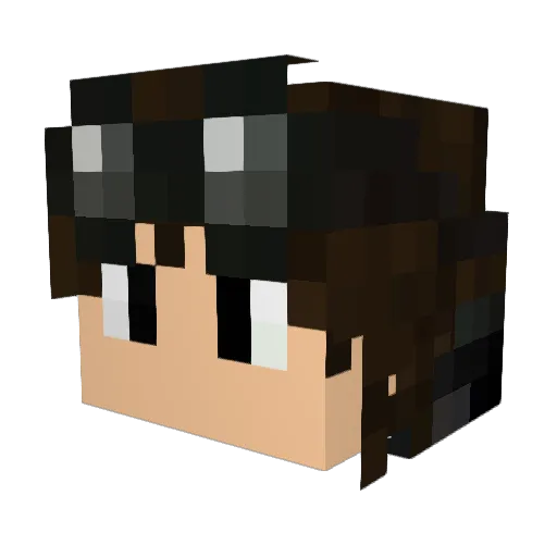def1de Minecraft avatar head, 3D render