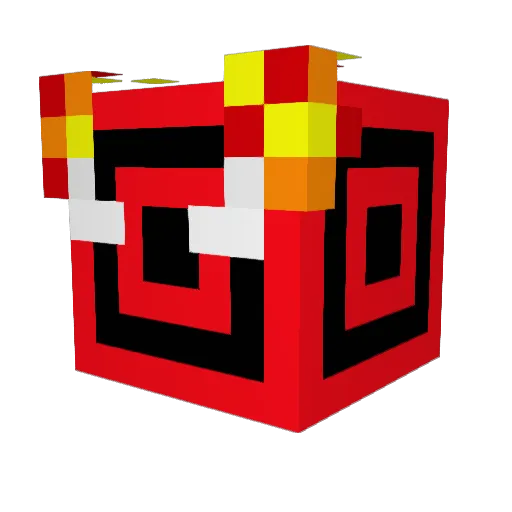 defFire Minecraft avatar head, 3D render
