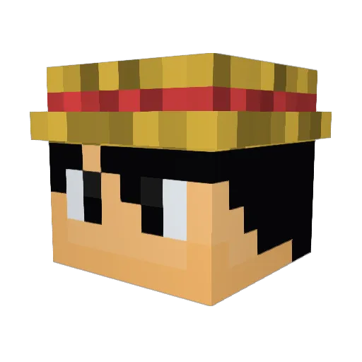 defacer7 Minecraft avatar head, 3D render