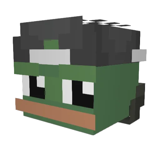 default006 Minecraft avatar head, 3D render