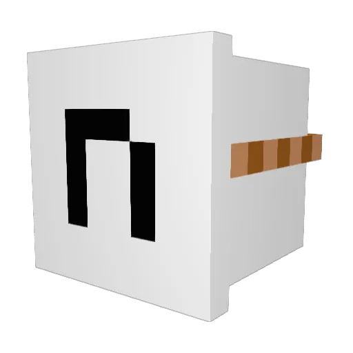 default05_ Minecraft avatar head, 3D render