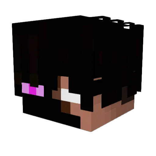 defenduta Minecraft avatar head, 3D render