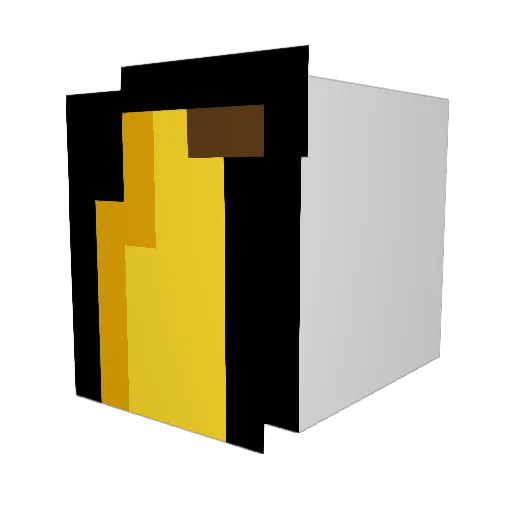 deffent Minecraft avatar head, 3D render