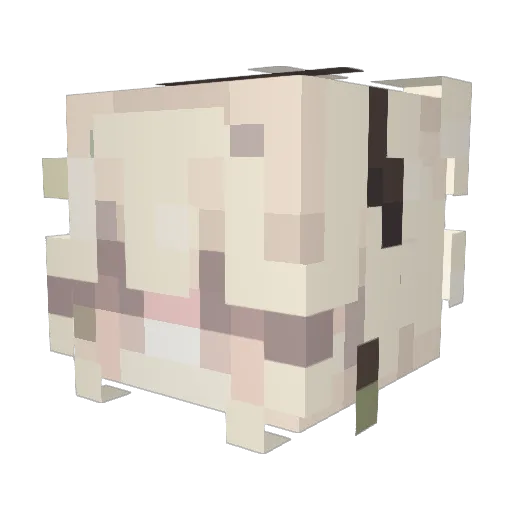 deffka Minecraft avatar head, 3D render