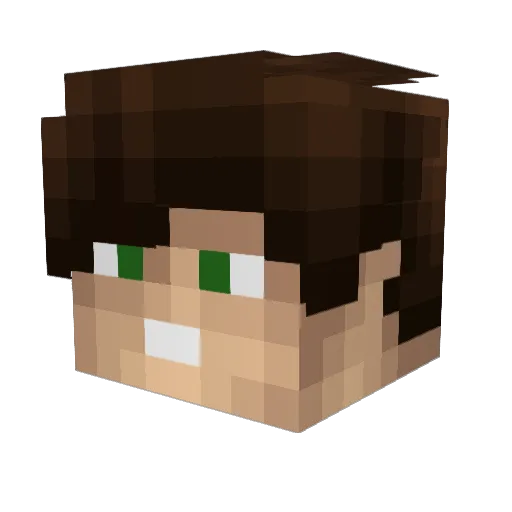 definationz Minecraft avatar head, 3D render